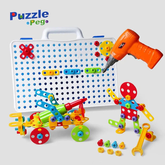 3D Mosaic Puzzle Building Set with Tools - Kia Day Design
