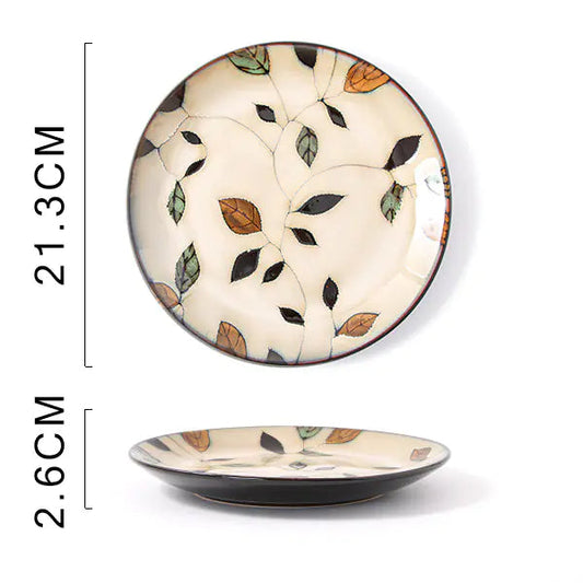 Hand Painted Ceramic Plate with Glaze Finish Kia Day Design