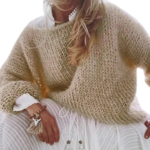 Womens Chunky Knitted Sweater - Kia Day Design