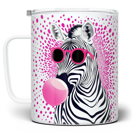 Retro Zebra Insulated Travel Mug - 12oz - Mug