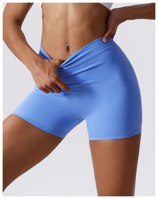 Side Drawstring Yoga Shorts Kia Day Design