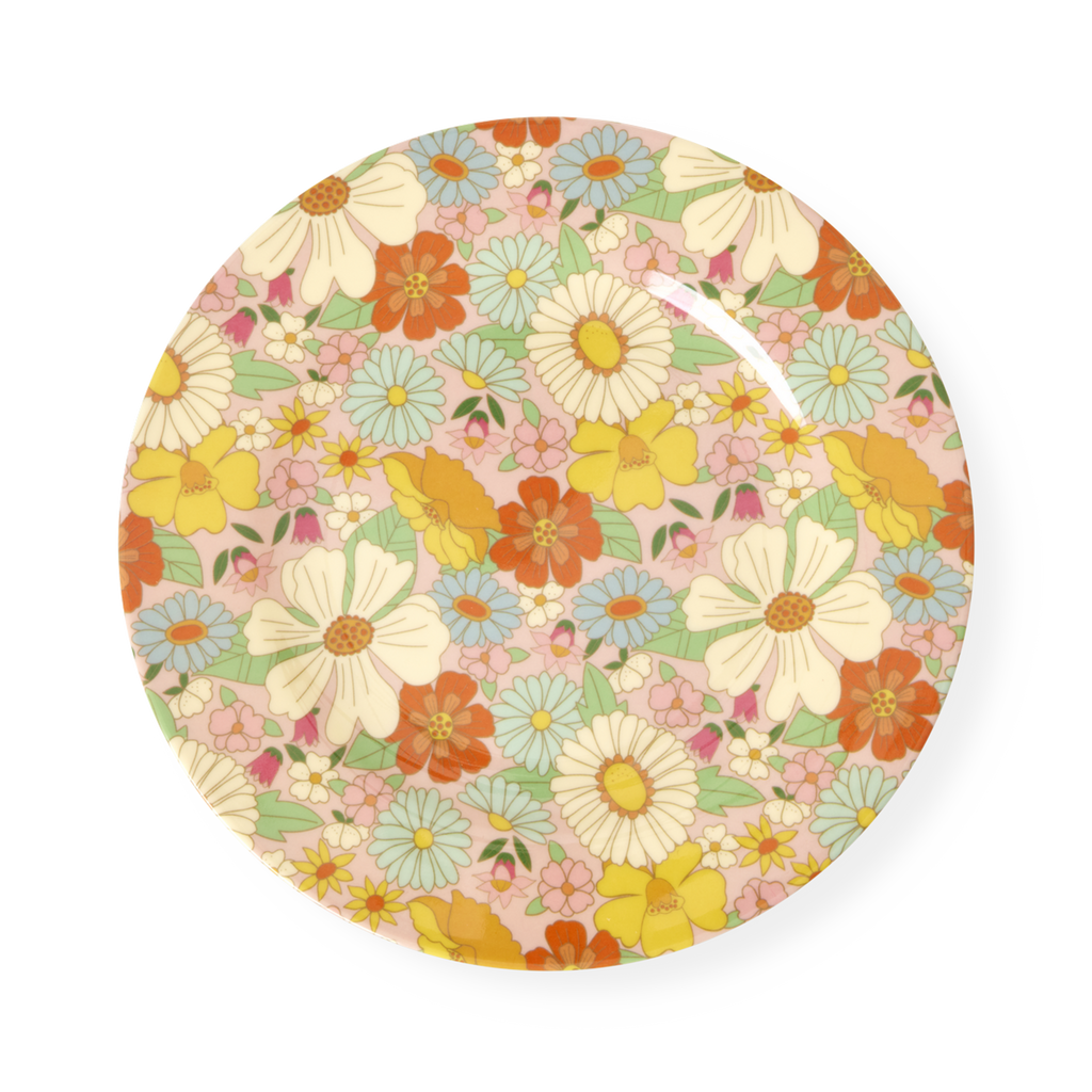 Melamine Kids Lunch Plate | Flower Power Print - - Plates