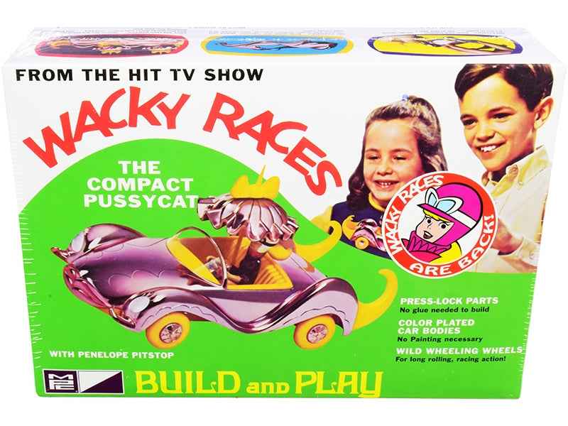 Skill 2 Snap Model Kit The Compact Pussycat with Penelope Pitstop Figurine "Wacky Races" (1968) TV Series 1/25 Scale Model by MPC - - Movie/TV Series Models