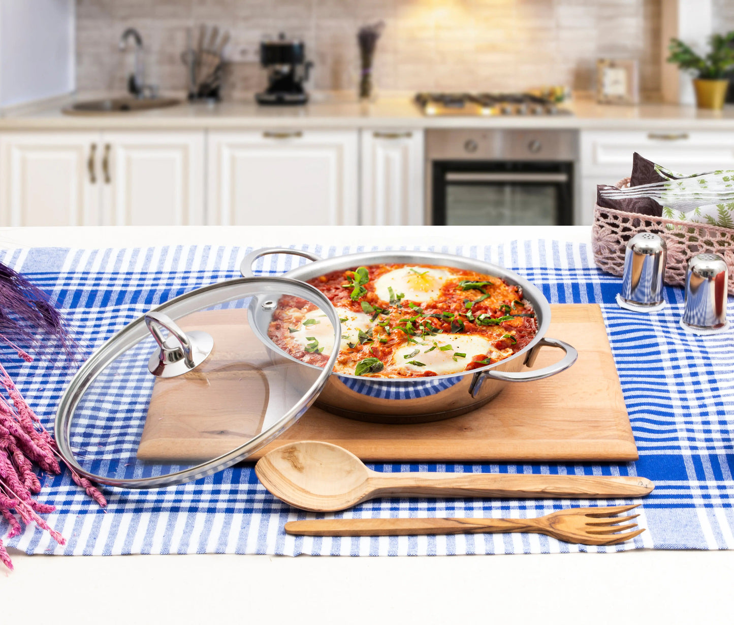 Serenk Modernist Stainless Steel Omelette Pan, 20 cm Kia Day Design