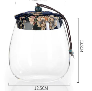 Glass Container Tea Storage Jar