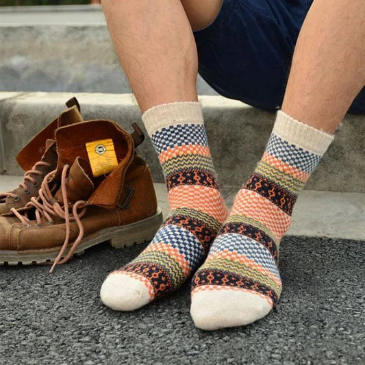 Striped Warm Thick Wool Socks Kia Day Design