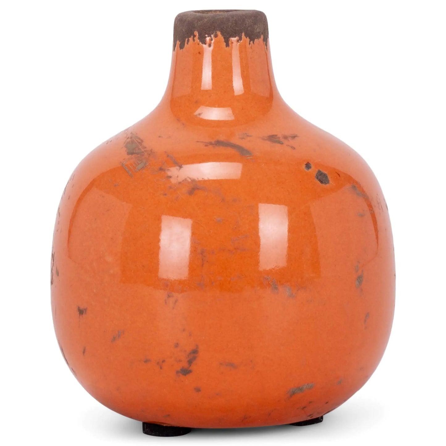 47th & Main Ceramic Vase Mini Round Orange - - vase