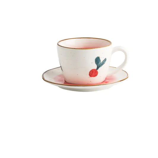 Ceramic Coffee Cup and Saucer Set - Kia Day Design