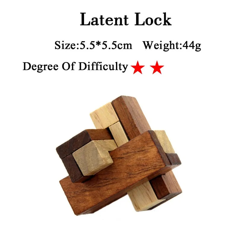 3D Wooden Brain Teaser Game - Kia Day Design