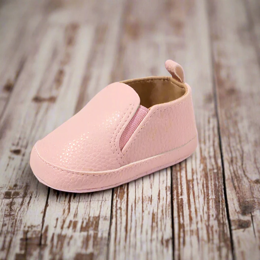 Slip On Baby Shoes Pink 0-6 Months