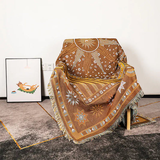 Bohemian Sofa Blanket - Premium Cotton Throw (In Stock) Kia Day Design