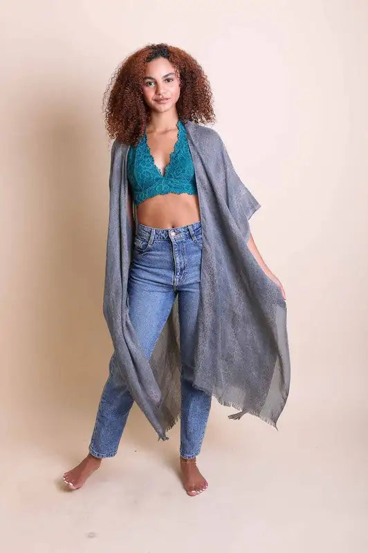 Woven Long Tribal Kimono Kia Day Design