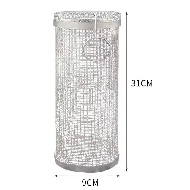 20cm/30cm BBQ Basket Stainless Steel Grill Outdoor Round BBQ Grid Kia Day Design