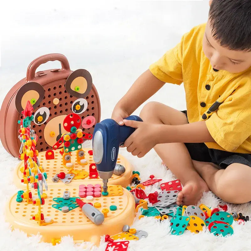 Childrens Electric Drill Toolbox Kit - Kia Day Design