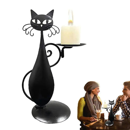 Black Cat Candle Holder Kia Day Design