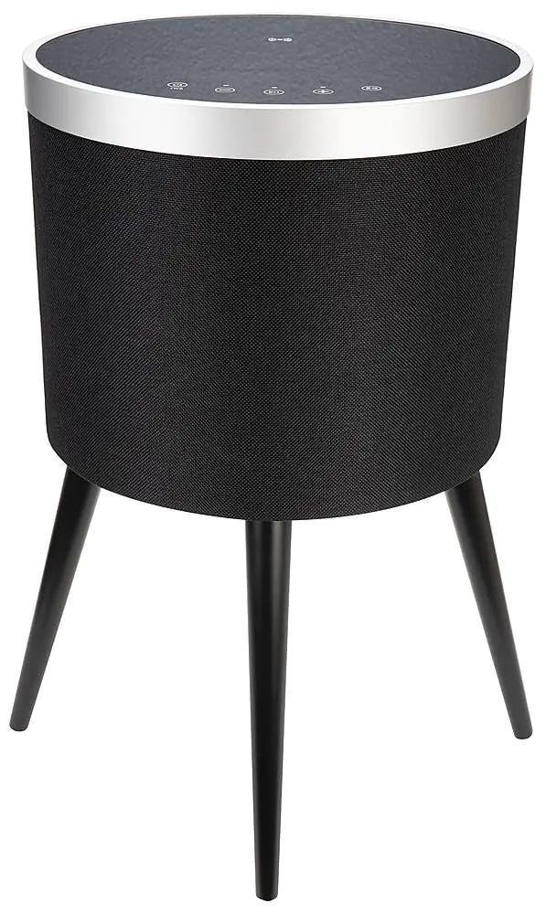 Smart Sound Black Charging Bluetooth Speaker Coffee End Table with TWS Tempered Glass - Kia Day Design