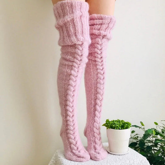 Winter Knitted Knee Socks - Kia Day Design