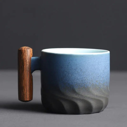 Ceramic Coffee Cup - blue 51-100ML - Mug