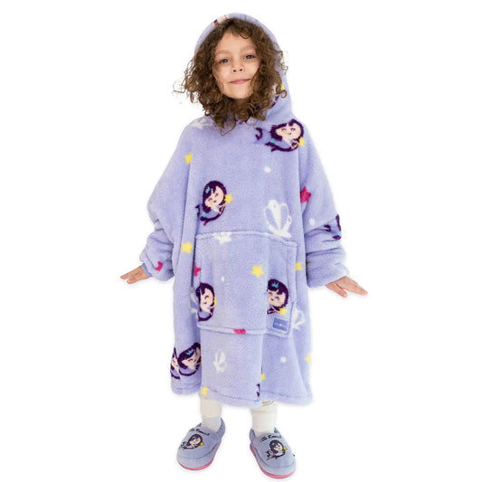 Milk&Moo Little Mermaid Wearable Blanket Hoodie Kid Boys Girls Purple Kia Day Design