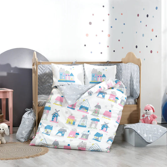 Hobby Felix Pink Baby Duvet Cover Set Kia Day Design