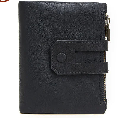 Genuine Leather RFID Anti-Theft Men's Wallet