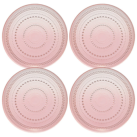 Blush Glass Plate Set of 4 - - Plate