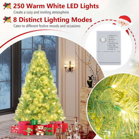 Pre-Lit Tinsel Christmas Tree - - christmas tree