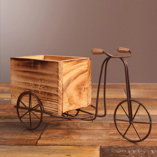 Wooden Bicycle-Shaped Flower Pot Kia Day Design