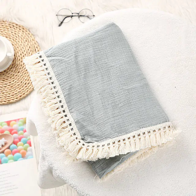 Cute Bear Muslin Cotton Baby Blanket Kia Day Design