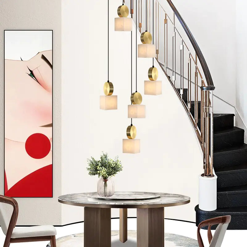 Creative Marble Squares Pendant Lights Kia Day Design