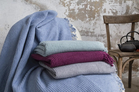 Aksu Brighton Collection Waffle Tv Blanket 130X170 Light Blue Kia Day Design