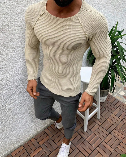 Men's Slim Fit Knit Sweater - Kia Day Design