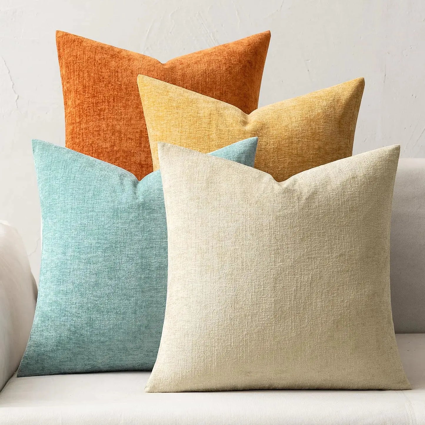 Chenille Pillowcases Set of 4 - Kia Day Design