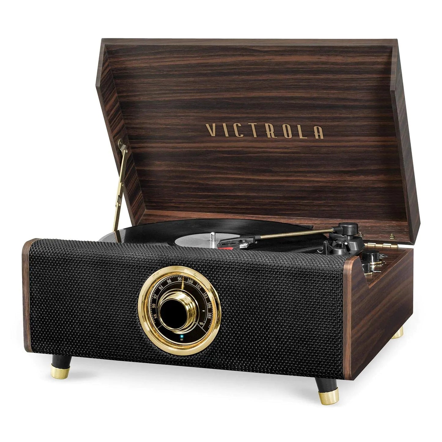 Victrola Highland 4-in-1 Bluetooth Record Player (Espresso) 3-Speed Record Player - Kia Day Design