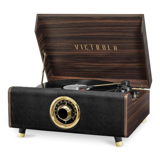 Victrola Highland 4-in-1 Bluetooth Record Player (Espresso) 3-Speed Record Player - Kia Day Design