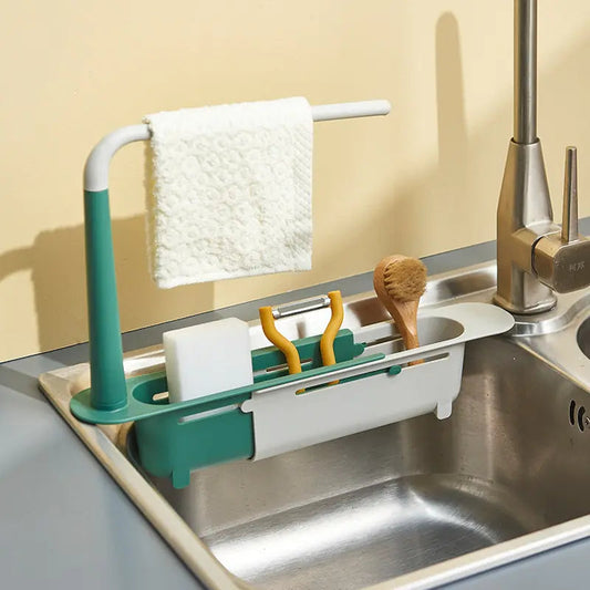 Telescopic Sink Organizer Rack Basket Kia Day Design