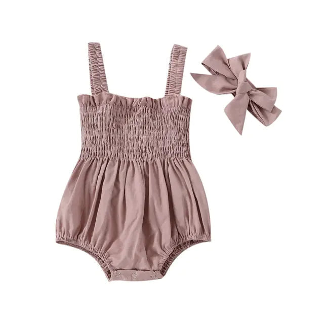 Infant Baby Girls Summer Elastic Jumpsuit Rompers Kia Day Design