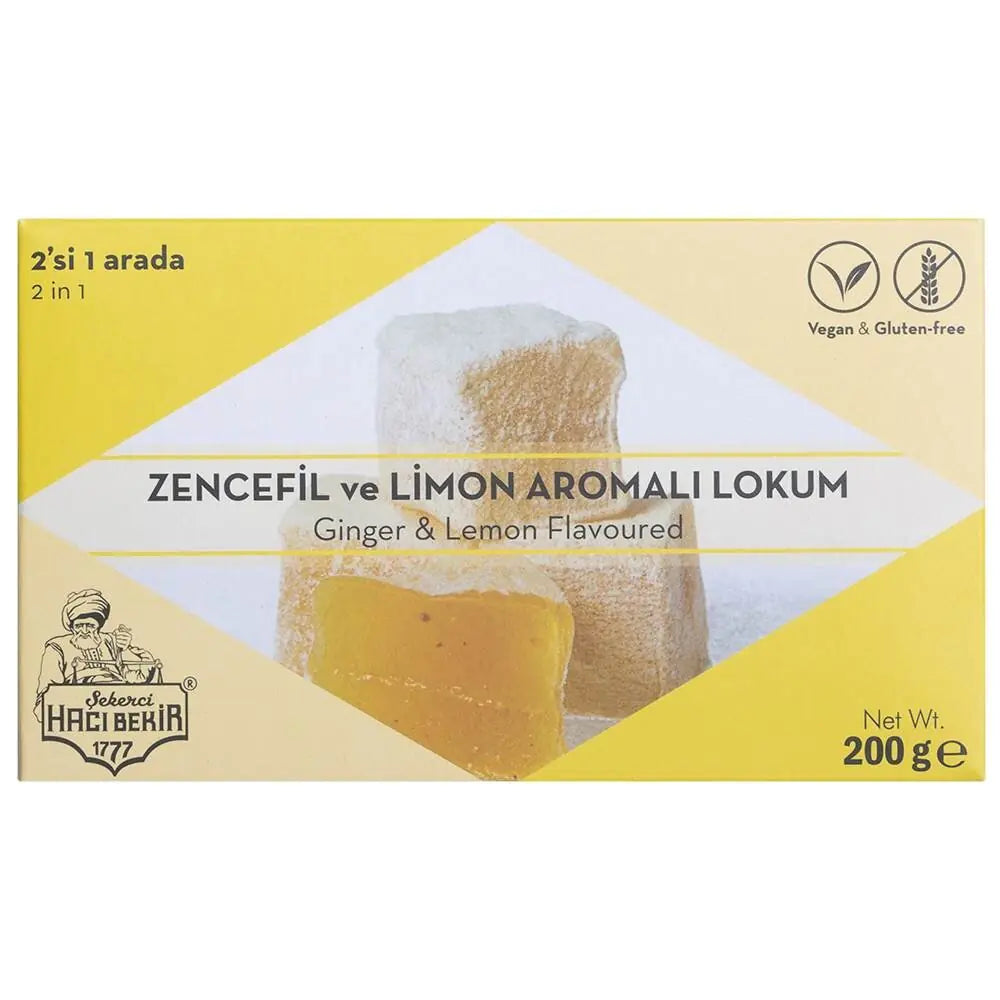 Hacı Bekir Turkish Delight with Ginger & Lemon - 200 g Kia Day Design