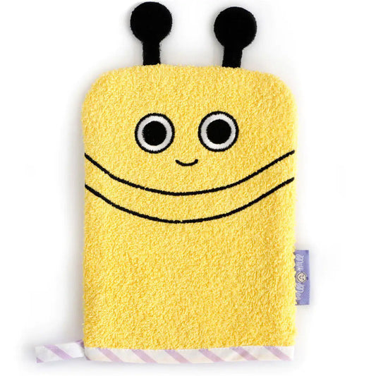 Milk&Moo Buzzy Bee Bath Glove, 100% Cotton, Ultra Soft, for Kids Kia Day Design