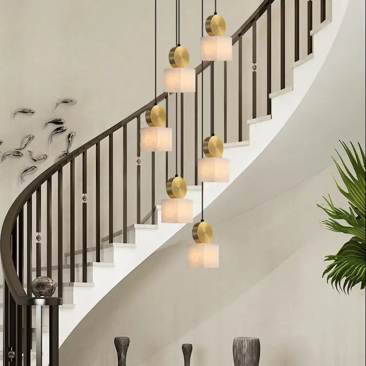 Creative Marble Squares Pendant Lights Kia Day Design
