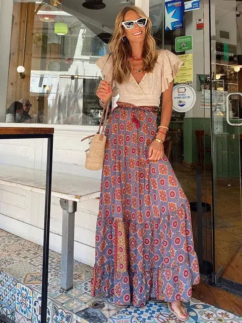 Casual All Match Boho Skirt - Kia Day Design
