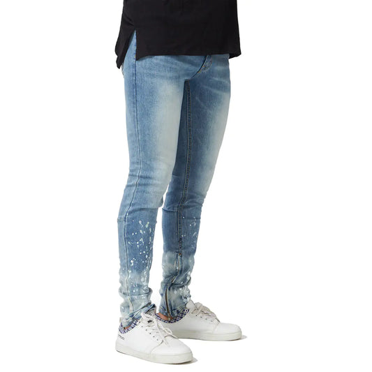 Ripped Splatter Denim Jeans - Kia Day Design