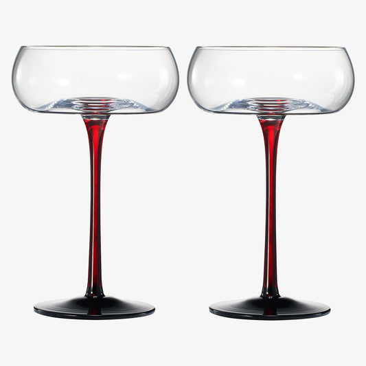 Venice Champagne Coupe, Cocktail Glassware, Set of 2 - - Coupe