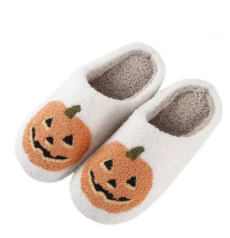 Halloween Spooky Lantern Pumpkin Slippers Non Slip Kia Day Design