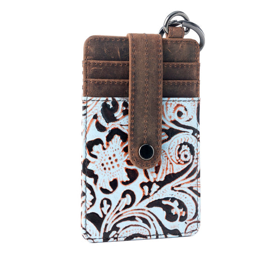 Myra Roper Embossed Card Holder for Women in Blue - Blue - Credit Card Holder