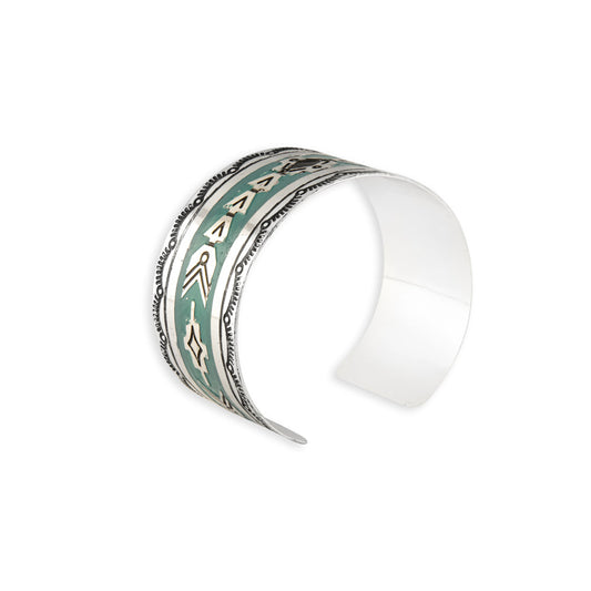 Mesa Heritage Etched Metal Cuff Bracelet - - JEWELRY