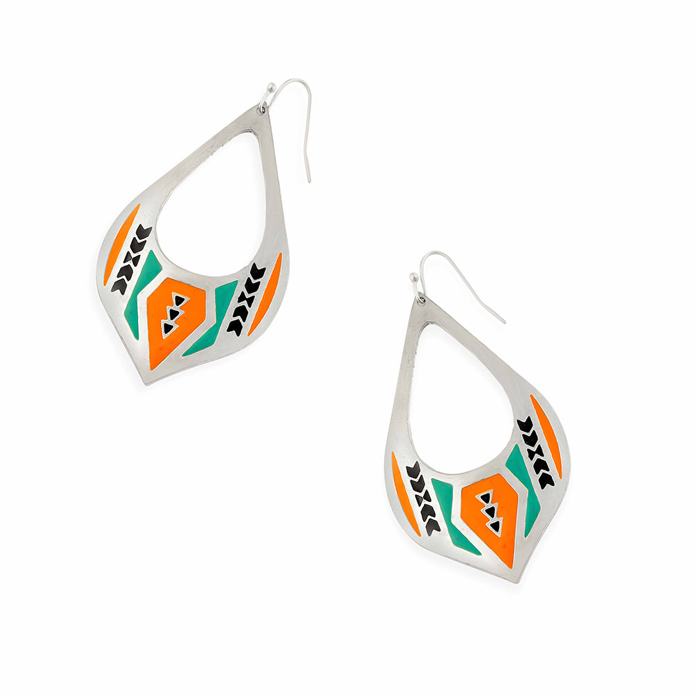 Kee-olee Silver Earrings- Myra USA- {{Product type}}