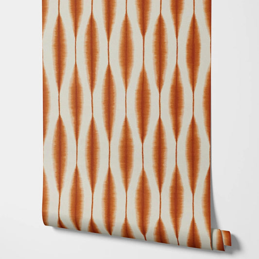 Red Geometric Wallpaper Peel and Stick Kia Day Design