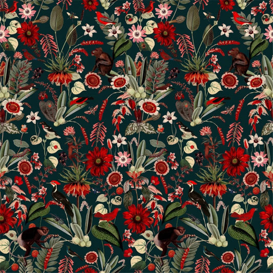 Pastoral Vintage Flowers 3D Wallpaper Kia Day Design