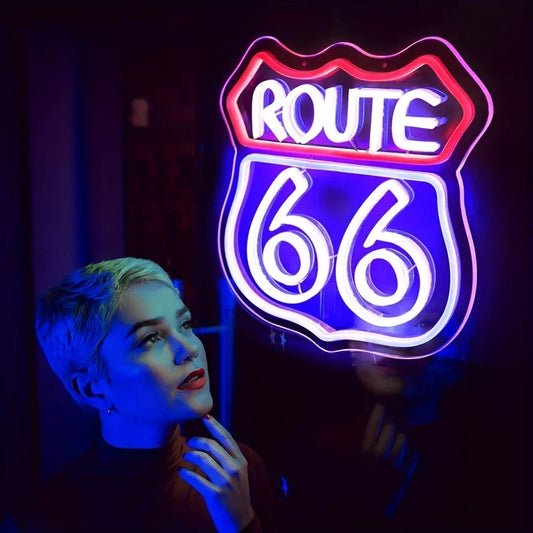 Historic Route 66 Neon Sign - - led sign
